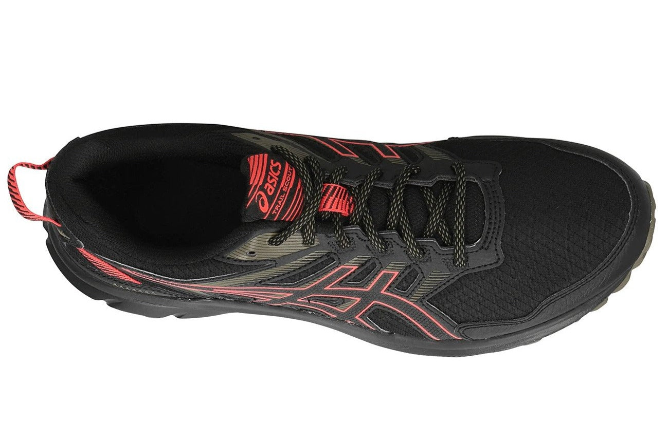 ASICS Men's Trail Scout 2 Running Shoes - Black/Cherry Tomato