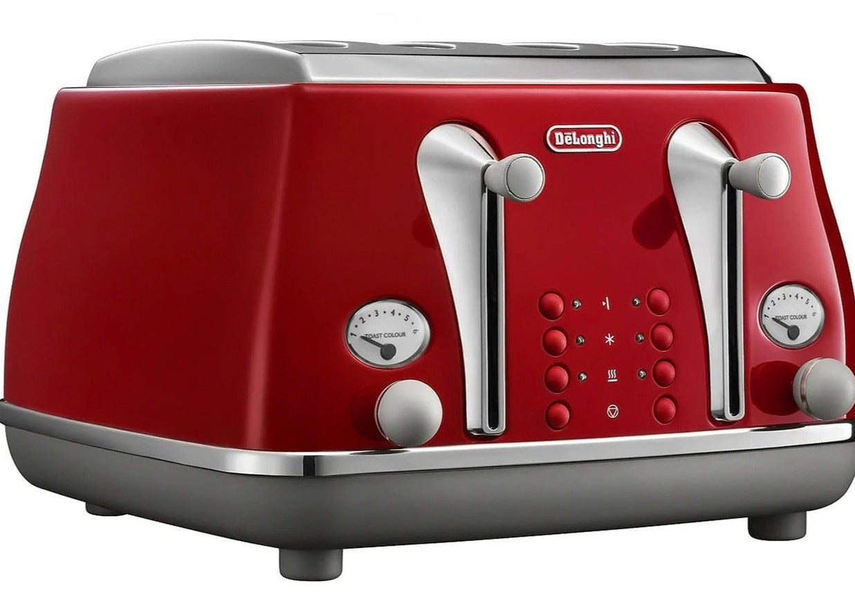 DéLonghi Icona Capitals 4-Slice Toaster - Red CTOC4003R