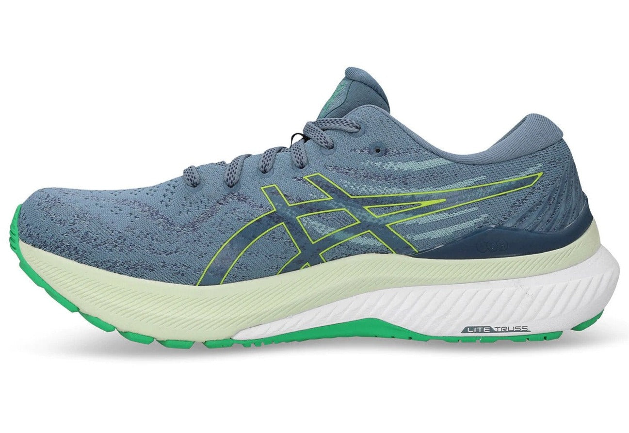 ASICS Men's GEL-Kayano 29 Running Shoes - Steel Blue/Lime Zest