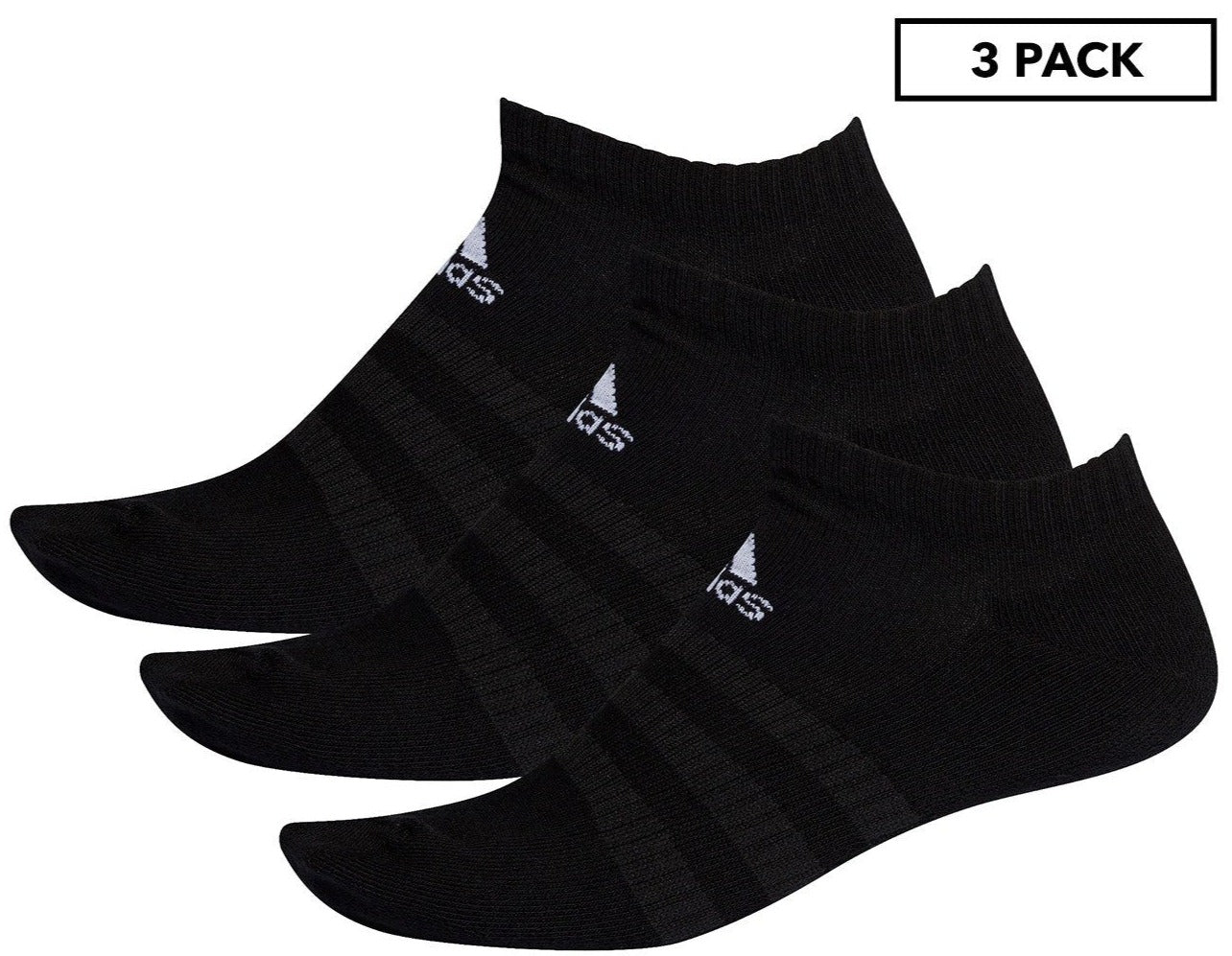 Adidas Unisex Cushioned Low Cut Sock 3-Pack - Black