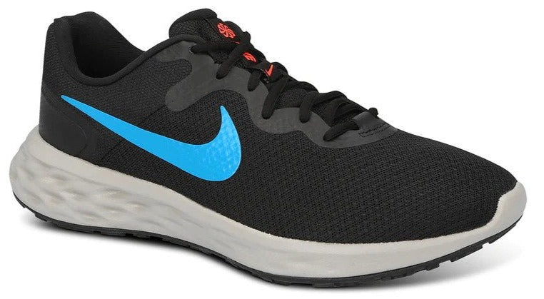 Nike Men's Revolution 6 Next Nature Running Shoes - Black/Laser Blue/Cobblestone