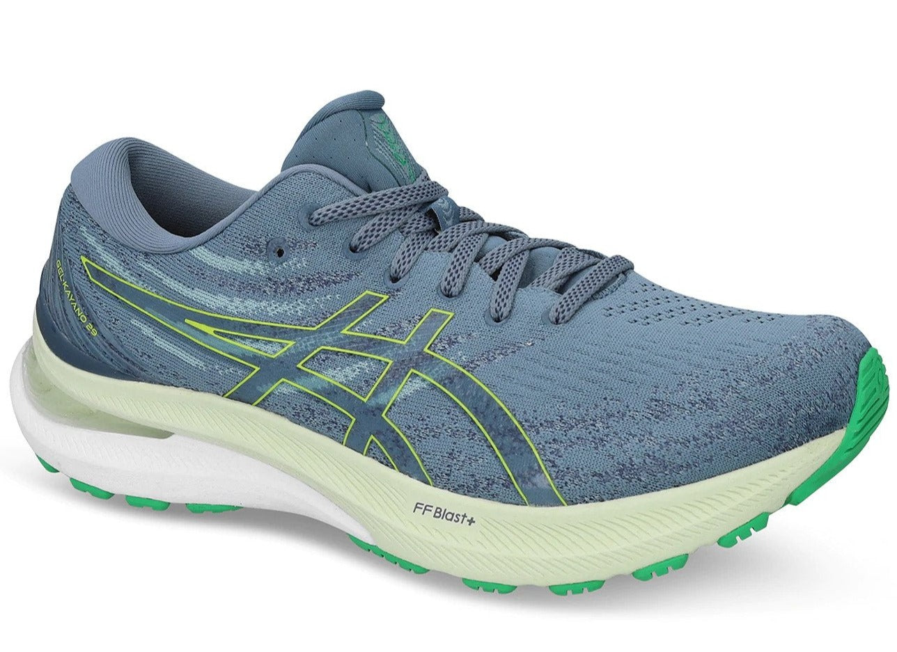 ASICS Men's GEL-Kayano 29 Running Shoes - Steel Blue/Lime Zest