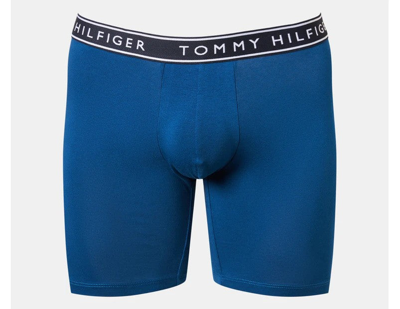 Tommy Hilfiger Men's Cotton Stretch Boxer Briefs 3-Pack - Blue Cloud/Deep Blue/Navy