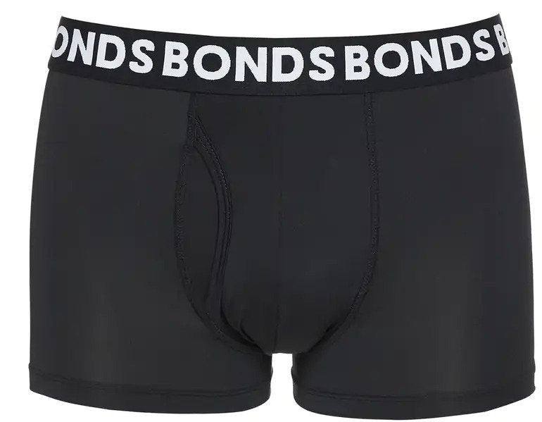Bonds Men's Everyday Microfibre Trunks 3-Pack - Blue/Black/Grey
