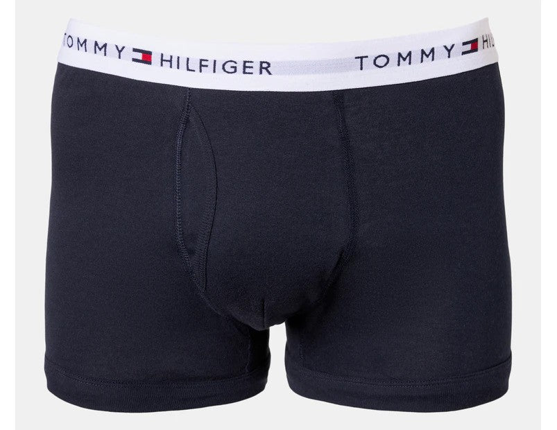 Tommy Hilfiger Men's Cotton Classics Trunks 3-Pack - Green Sea/Grey/Navy