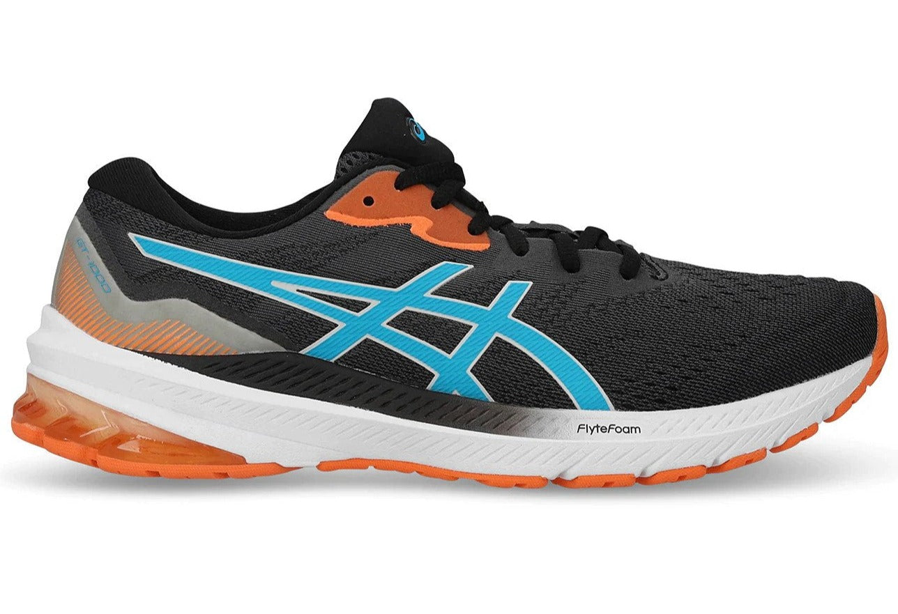 ASICS Men's GT-1000 11 Running Shoes - Black/Island Blue