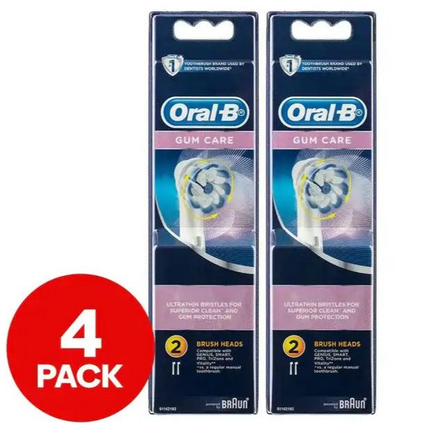 2 x Oral-B Gum Care Brush Head Refill 2pk