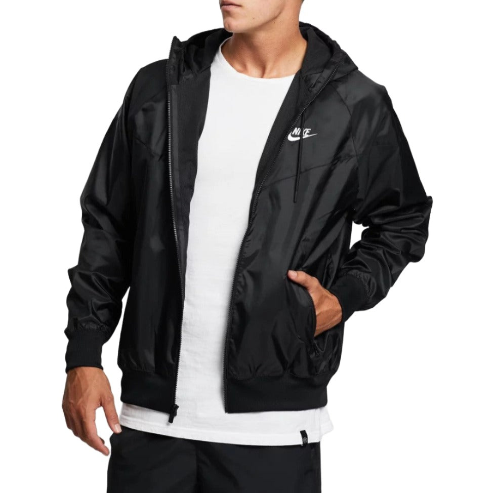 Nike Mens Sportswear Windrunner Hooded Jacket - Black/White