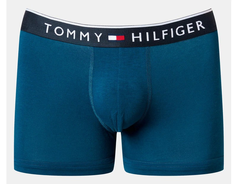 Tommy Hilfiger Men's Smooth Stretch Trunks 3-Pack - Blue Wave/Deep Blue/Midnight Blue