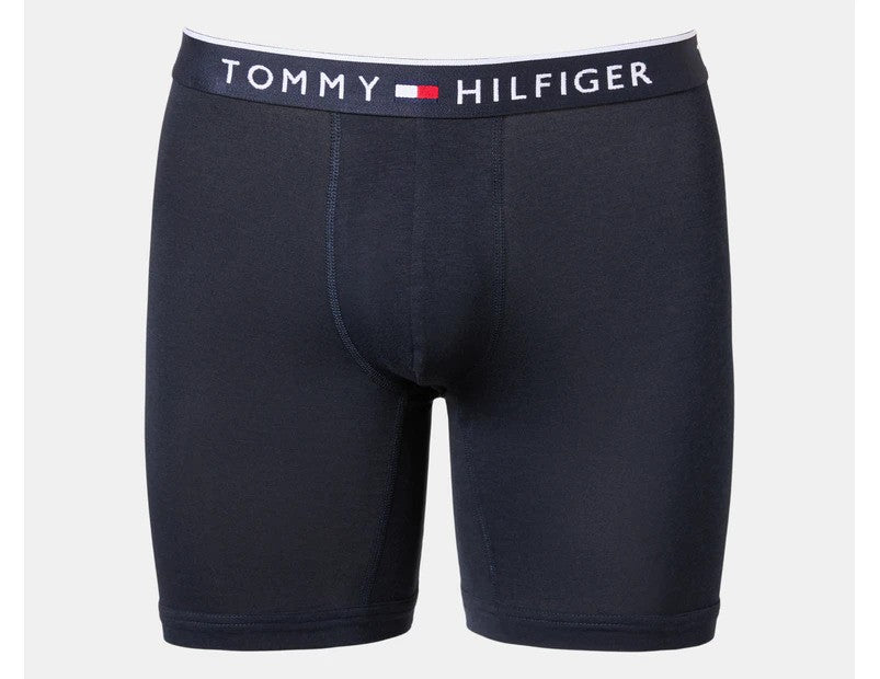 Tommy Hilfiger Men's Smooth Stretch Boxer Briefs 3-Pack - Blue Wave/Deep Blue/Midnight Blue