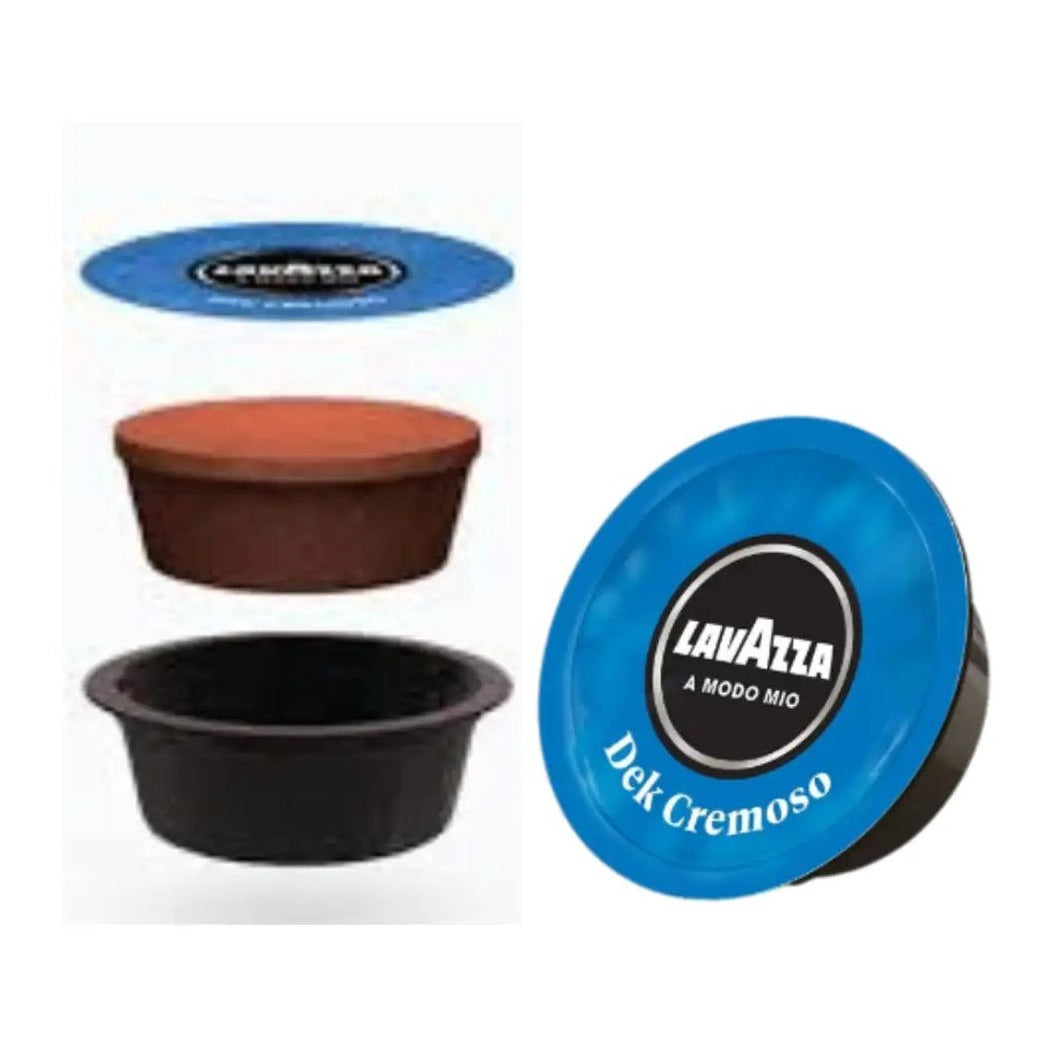 Lavazza A Modo Mio Dek Decaf Coffee Capsules Pack of 96 Pods Intensity 7 Decaff