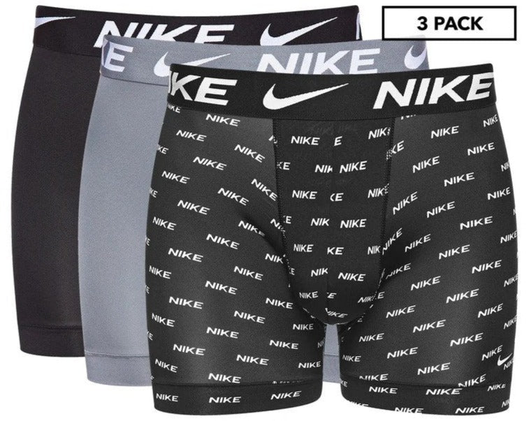 Nike Mens Dri-FIT Essential Micro Boxer Brief 3pk - Grey/Black