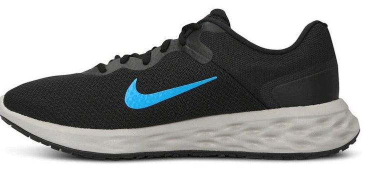 Nike Men's Revolution 6 Next Nature Running Shoes - Black/Laser Blue/Cobblestone