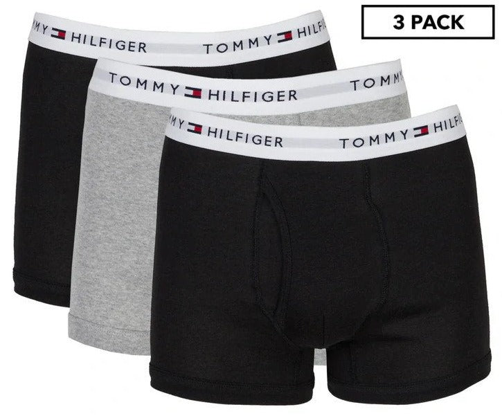 Tommy Hilfiger Men's Classic Trunks 3-Pack - Black/Black/Grey