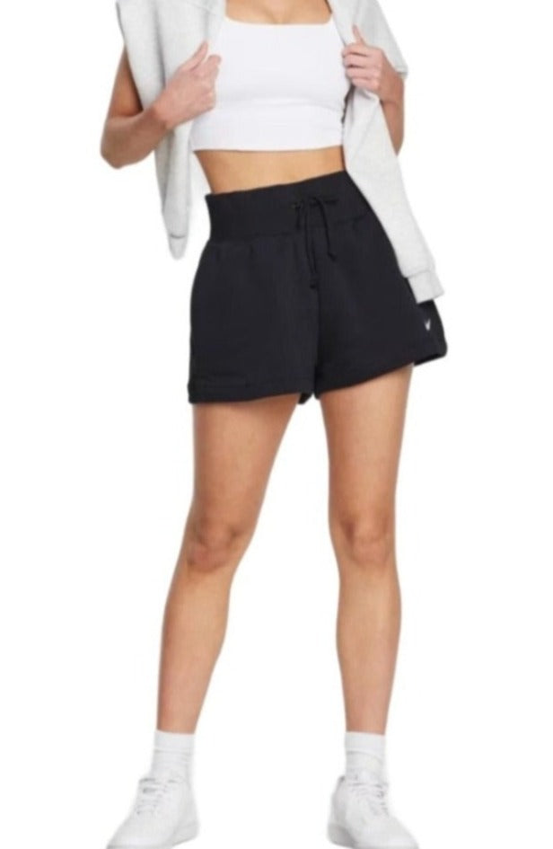 Nike Women Phoenix Fleece Womens High-Waisted Shorts - Black/Sail