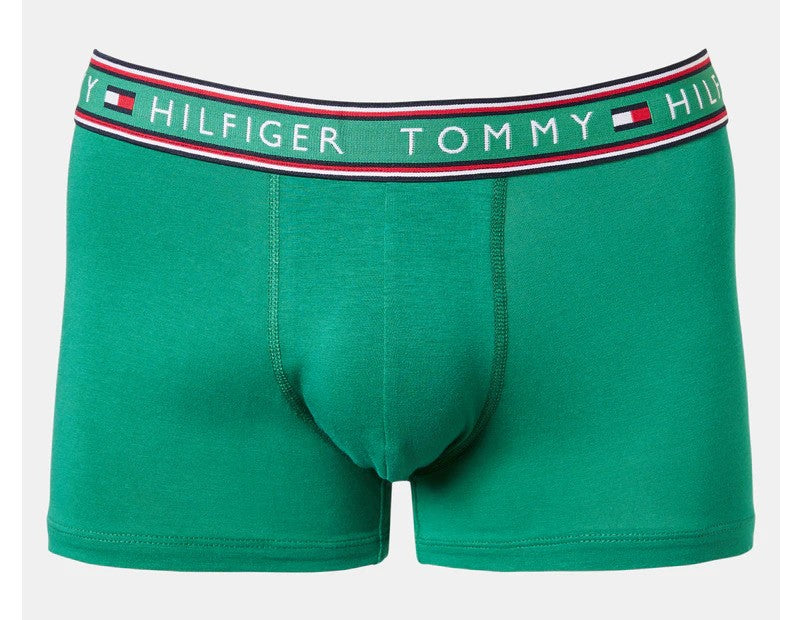 Tommy Hilfiger Men's Cotton Stretch Trunks 3-Pack - Evergreen/Blue/Midnight Blue