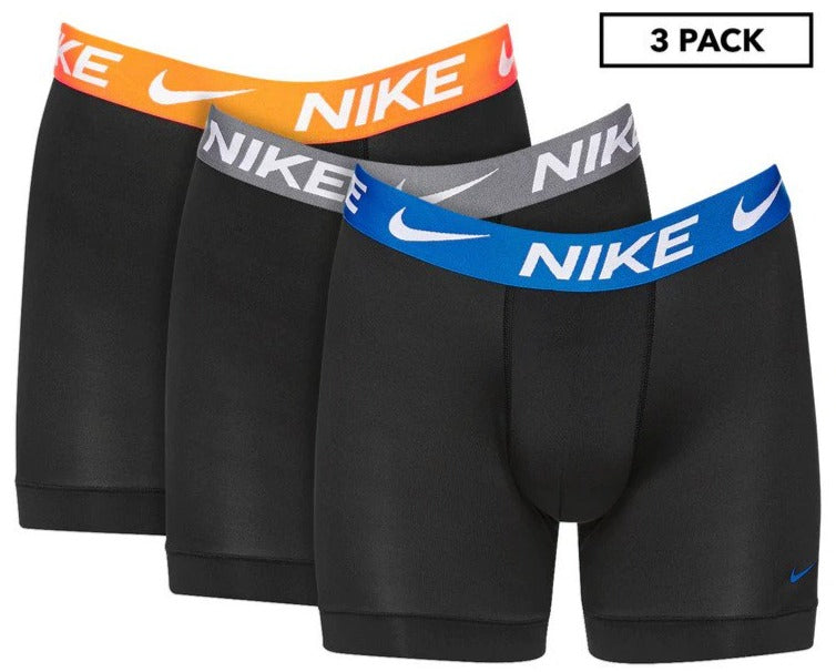 Nike Mens Dri-FIT Essential Micro Boxer Briefs 3-Pack - Black/Multi