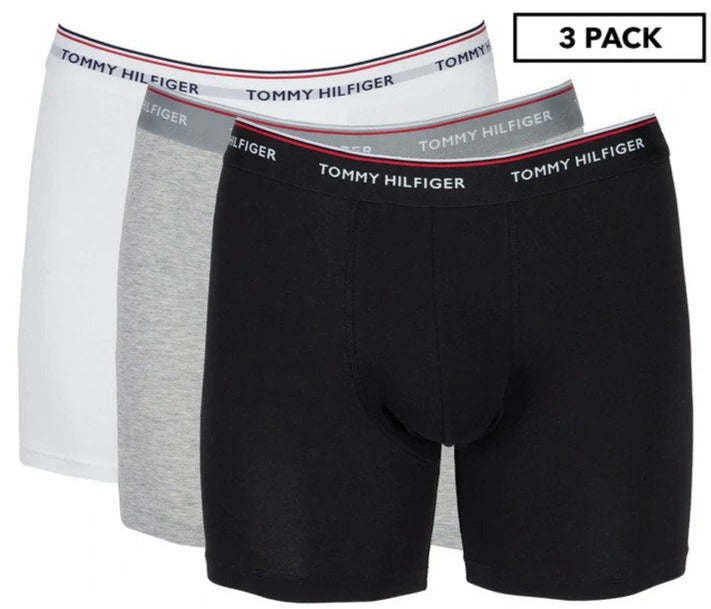 Tommy Hilfiger Men's Premium Essentials Boxer Briefs 3-Pack - Black/White/Grey Heather