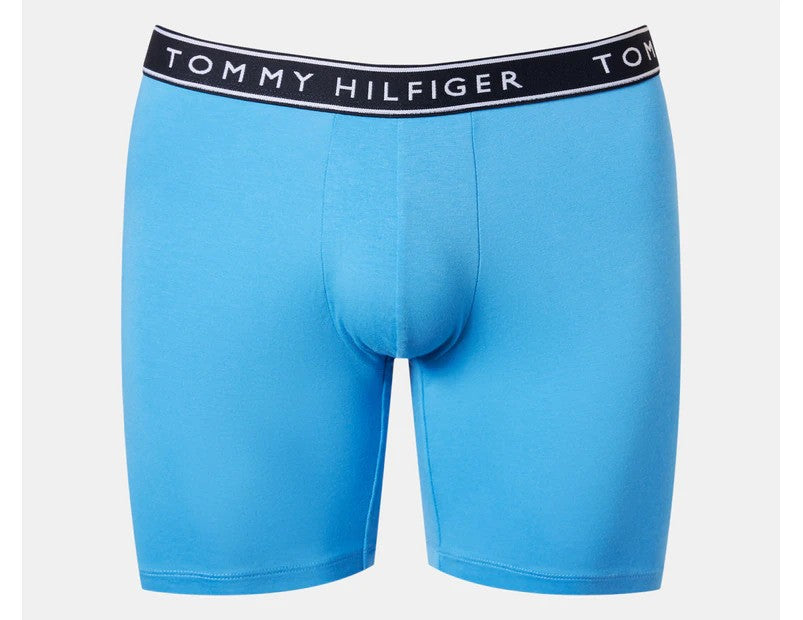 Tommy Hilfiger Men's Cotton Stretch Boxer Briefs 3-Pack - Blue Haze/Dark Blue/Navy