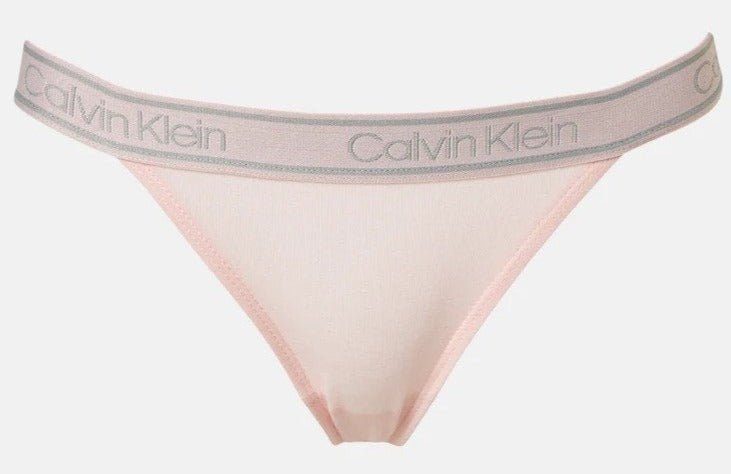 Calvin Klein Women's Bamboo Comfort String Cheeky Bikini Briefs 3-Pack - Ashford Grey/Nymph/Red Bud