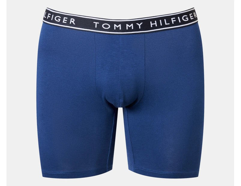 Tommy Hilfiger Men's Cotton Stretch Boxer Briefs 3-Pack - Blue Haze/Dark Blue/Navy