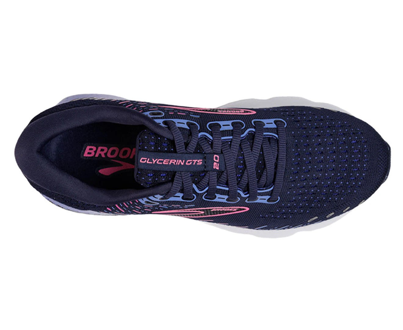 Brooks Women's Glycerin GTS 20 Running Shoes - Peacoat/Blue/Pink