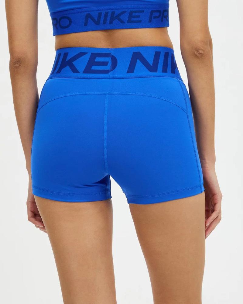 Nike Women's 3in High-Waisted Biker Shorts - Hyper Royal/White