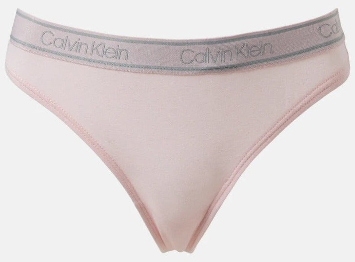 Calvin Klein Women's Bamboo Comfort Thong/String - Ashford Grey/Nymph/Red Bud