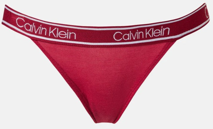 Calvin Klein Women's Bamboo Comfort String Cheeky Bikini Briefs 3-Pack - Ashford Grey/Nymph/Red Bud