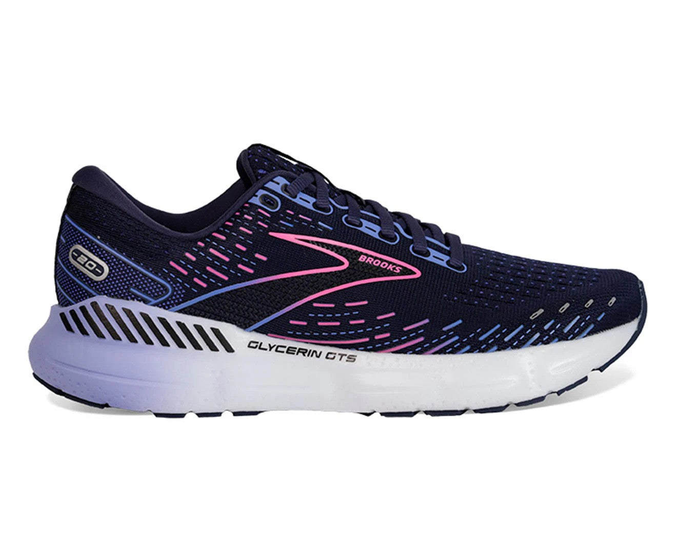 Brooks Women's Glycerin GTS 20 Running Shoes - Peacoat/Blue/Pink