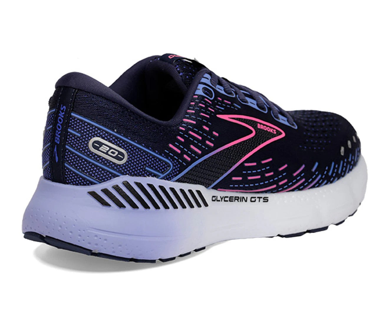 Brooks Women's Glycerin GTS 20 Running Shoes - Peacoat/Blue/Pink