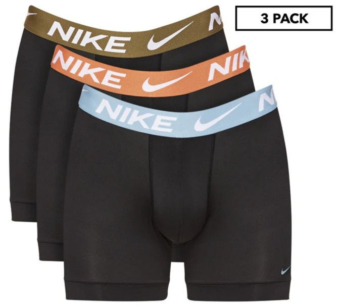 Nike Mens Dri-FIT Essential Micro Boxer Briefs 3-Pack - Black/Multi