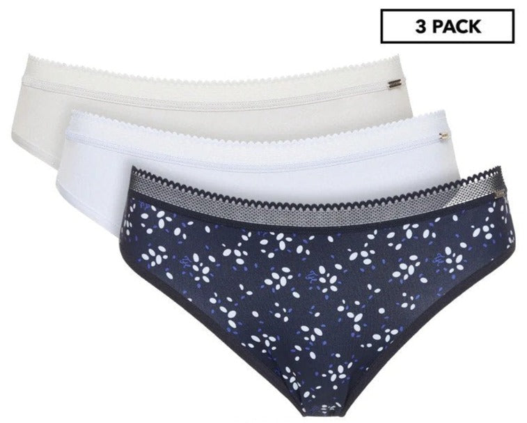 Tommy Hilfiger Women's Brushed Microfibre Bikini Briefs 3-Pack - Falling Petals