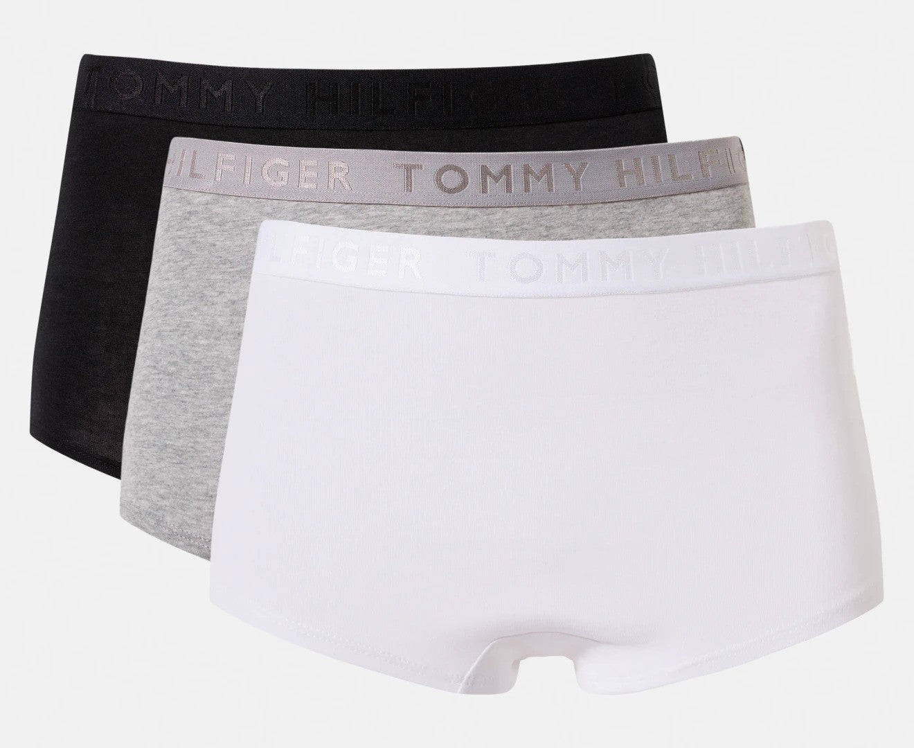 Tommy Hilfiger Women's Cotton Boyshorts 3-Pack - Grey/Black/White