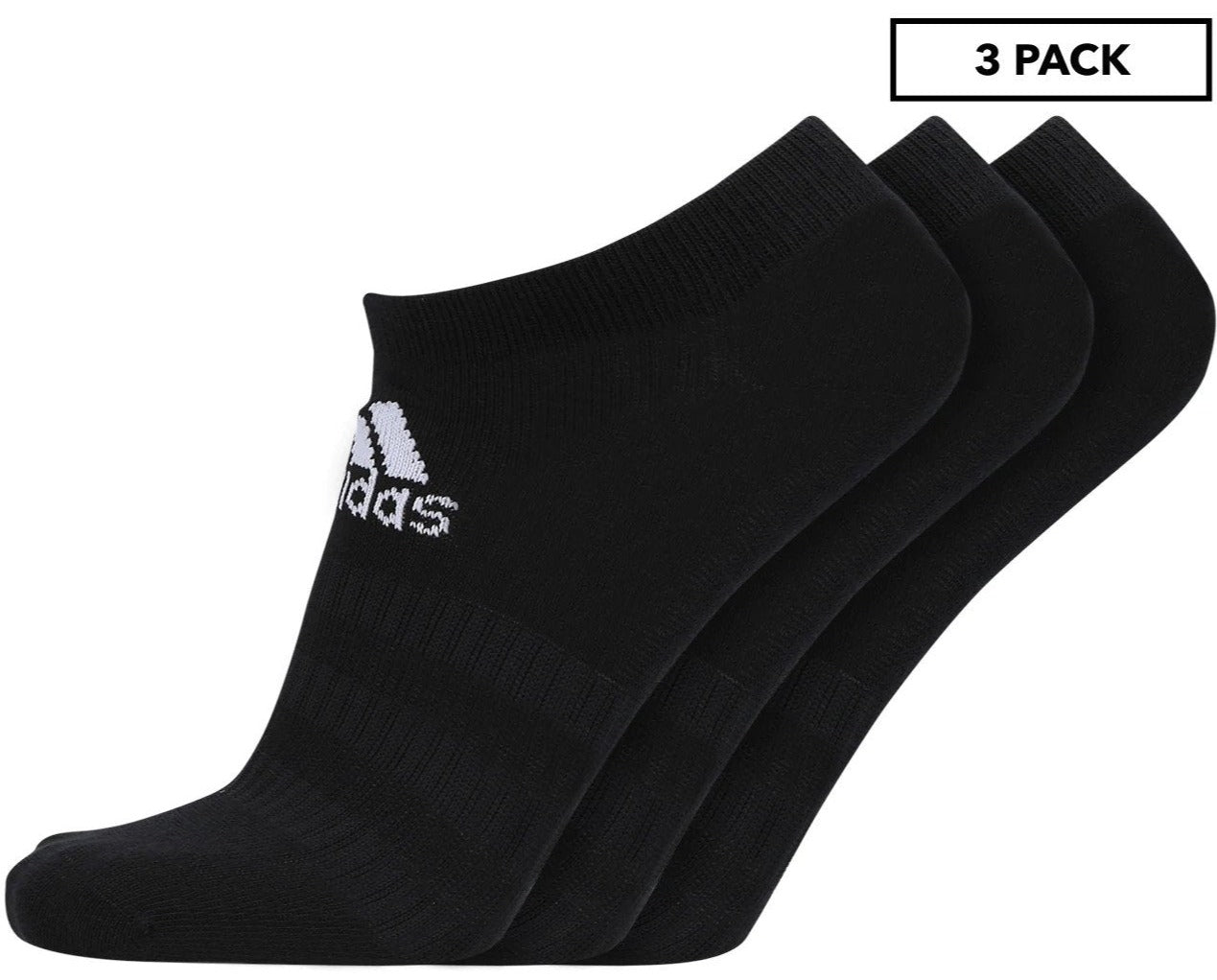 Adidas Unisex Light Low-Cut Socks 3-Pack - Black