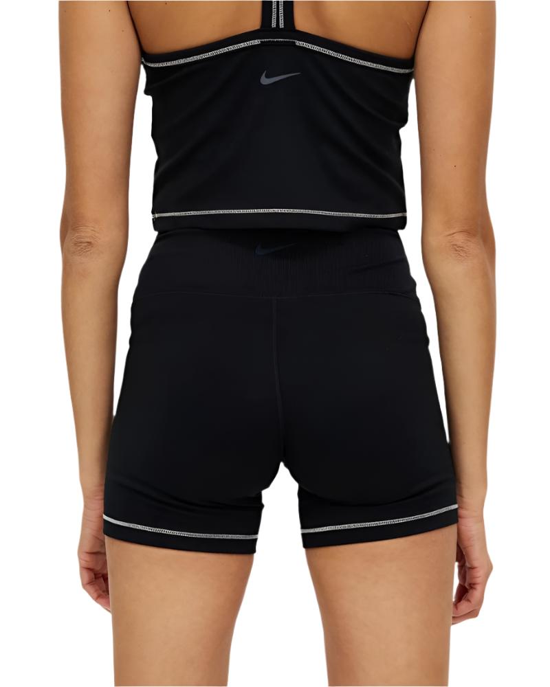 Nike Women's One Rib High Waisted Biker Shorts - Black/Cool Grey