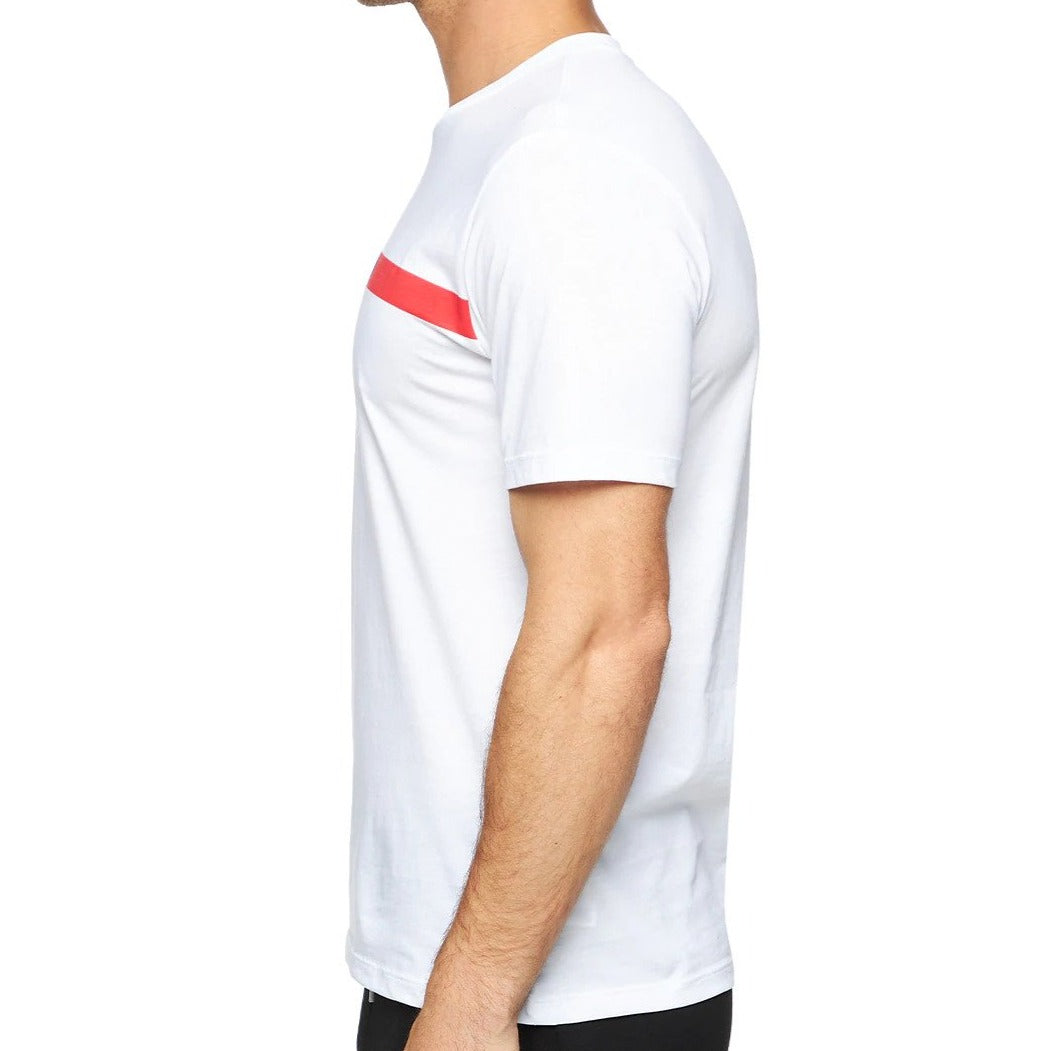 Hugo Boss Men's Dzokis Tee / T-Shirt / Tshirt - White/Red/Black