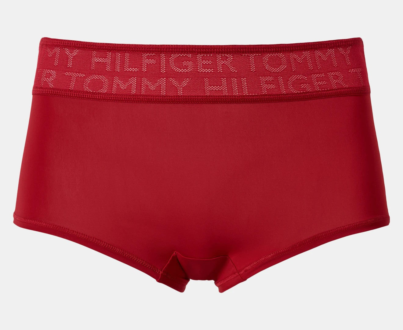 Tommy Hilfiger Women's Microfibre Wide Mesh Waistband Boyshorts 3-Pack - Red/Beige/Black