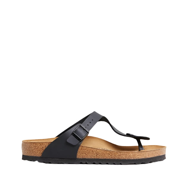 Birkenstock Unisex Regular Fit Gizeh Birko Flor  Sandals - Black