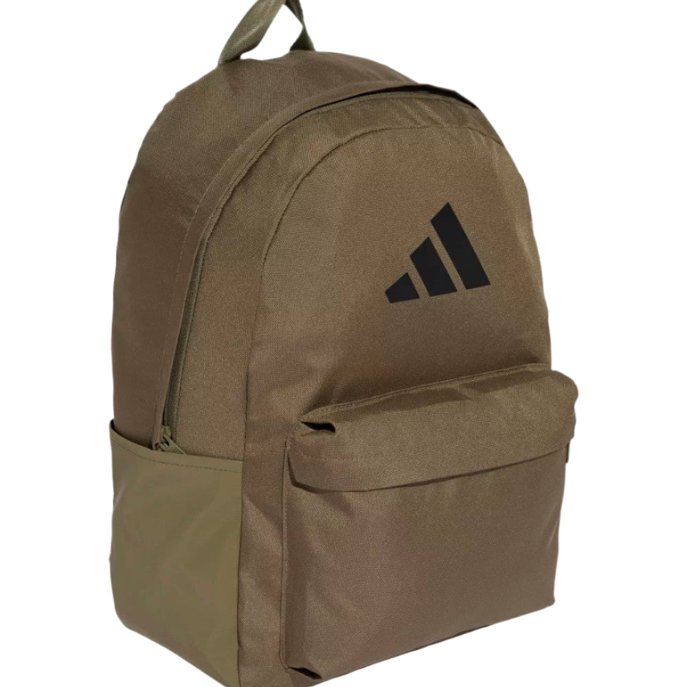 Adidas Classic 3 Bar Logo Backpack - Olive Strata/ Black