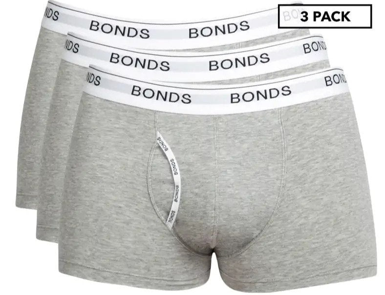 Bonds Men's Guyfront Trunks 3-Pack - Grey Marle