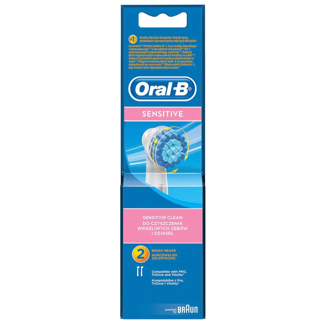 2 x 2pk Oral-B Sensitive Clean Replacement Brush Heads