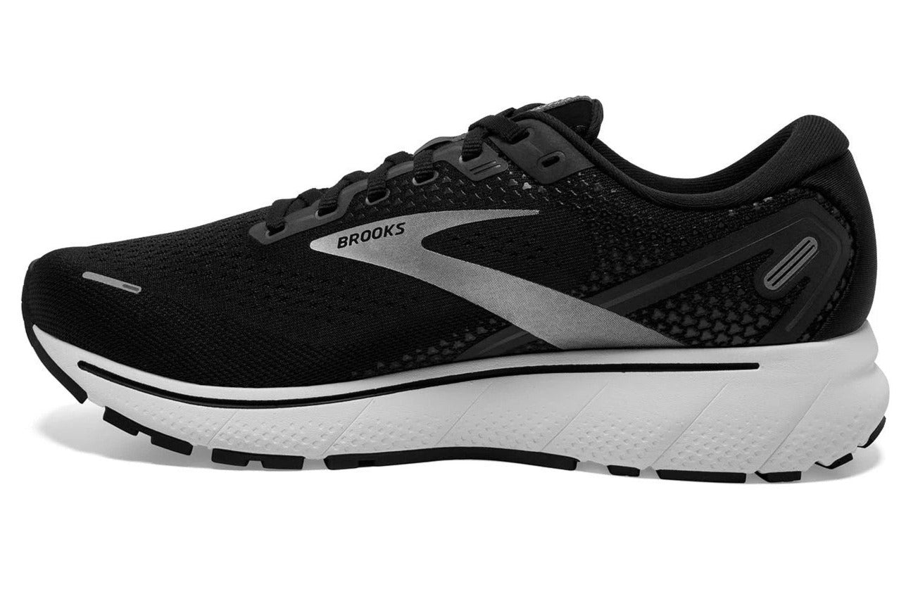 Brooks Men's Ghost 14 Running Shoes - Black/White/Silver