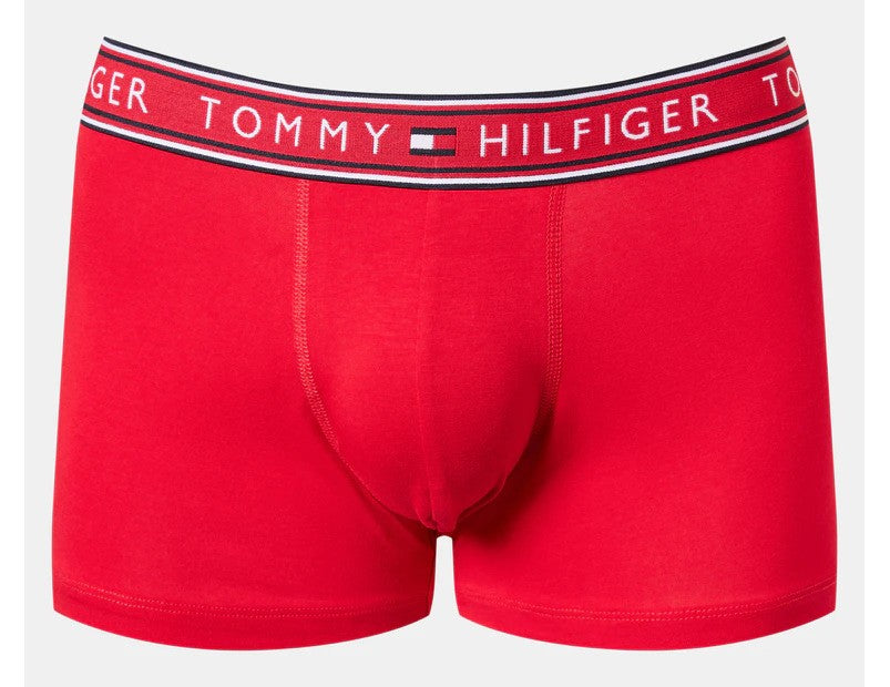 Tommy Hilfiger Men's Cotton Stretch Trunks 3-Pack - New Blue/Red/Midnight Blue