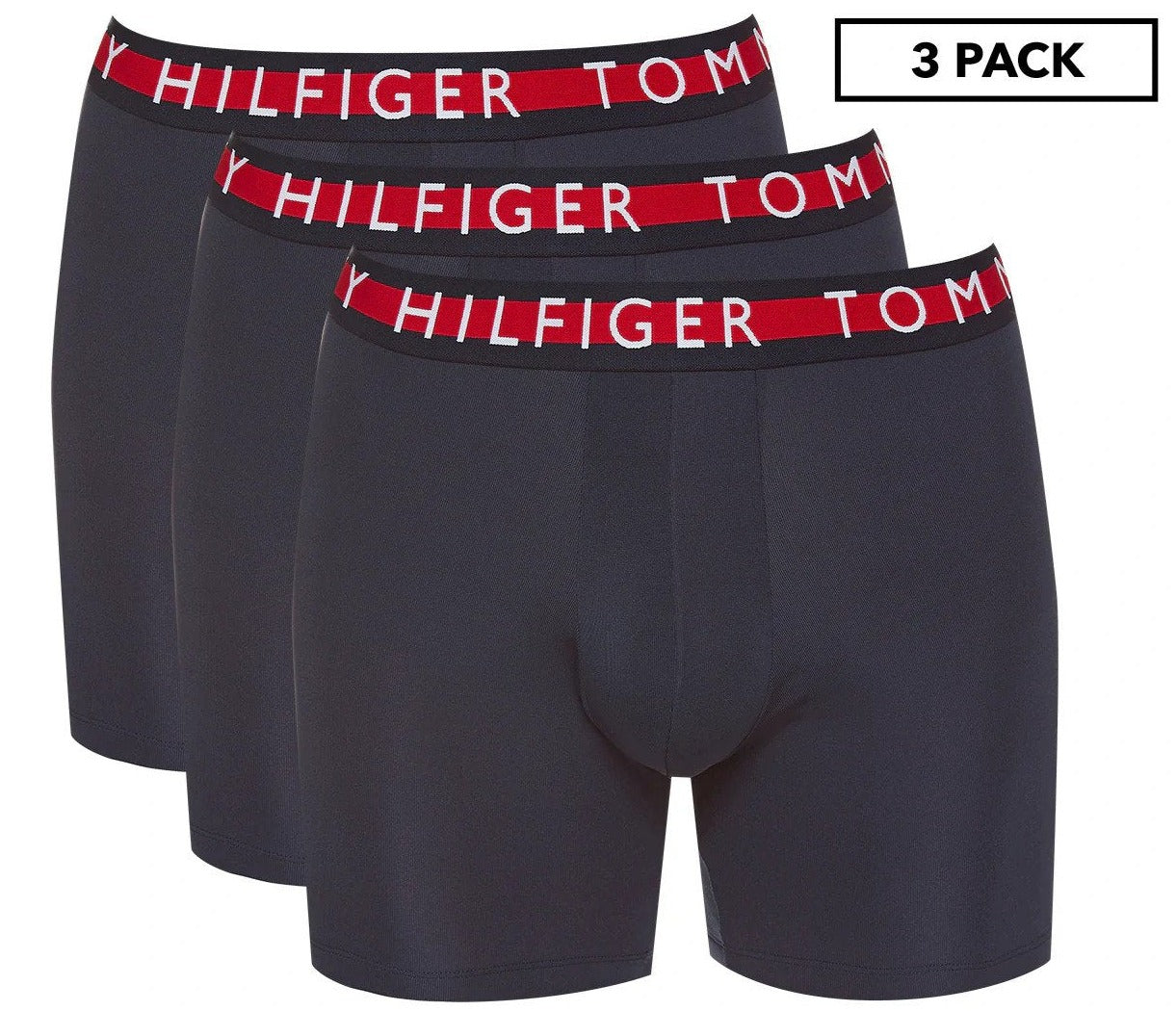 Tommy Hilfiger Mens Heritage Micro Rib Boxer Briefs 3-Pack - Navy