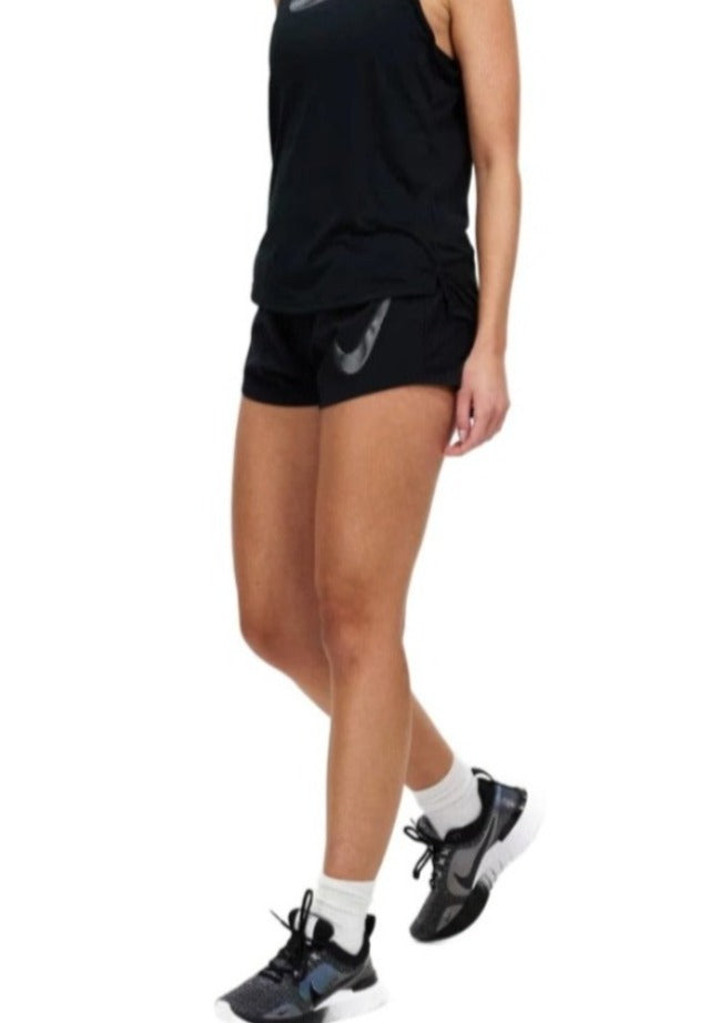 Nike Women Dri-FIT Swoosh HBR Shorts - Black/Grey