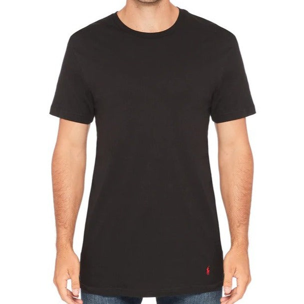 Polo Ralph Lauren Men's 3-Pack Crew Neck Tee / T-Shirt / Tshirt - Black