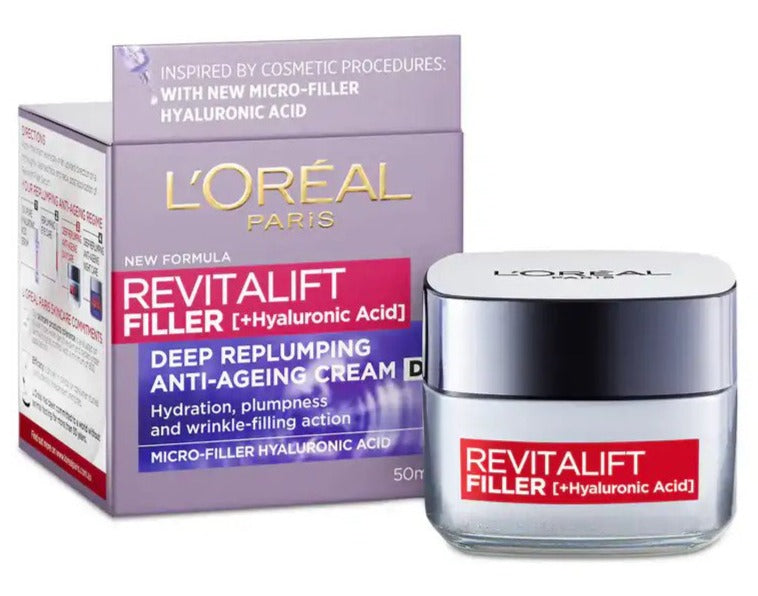 L'Oréal Revitalift Filler [+Hyaluronic Acid] Deep Replumping Anti-Ageing Cream 50mL