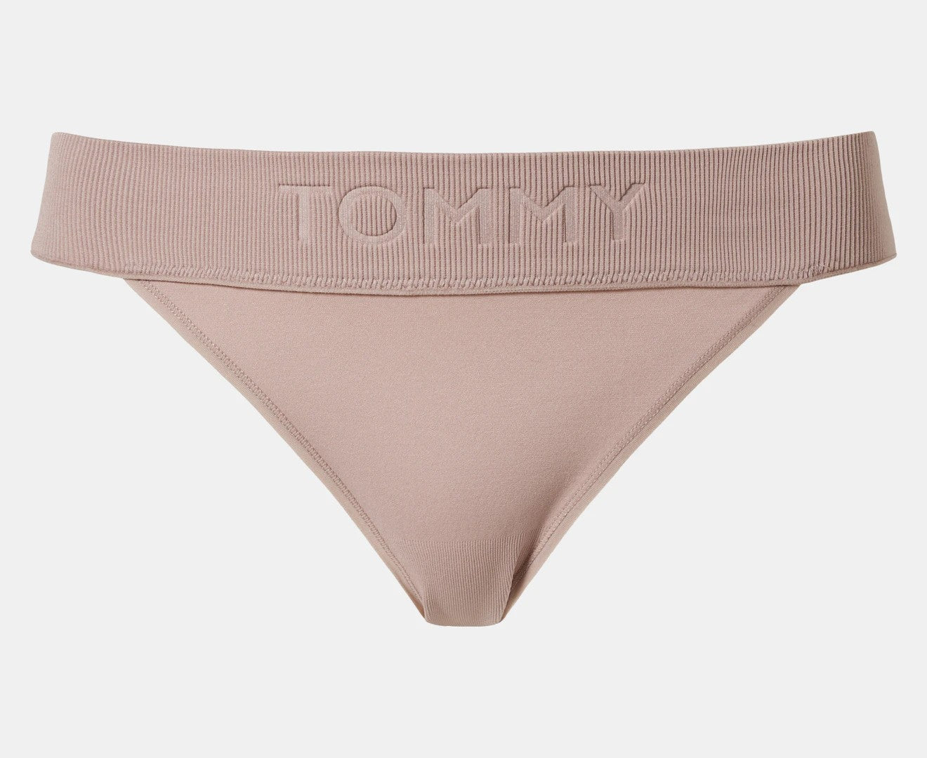 Tommy Hilfiger Women's Seamless String Bikini Briefs w/ Debossed Logo 3-Pack - Wine/Beige/Black