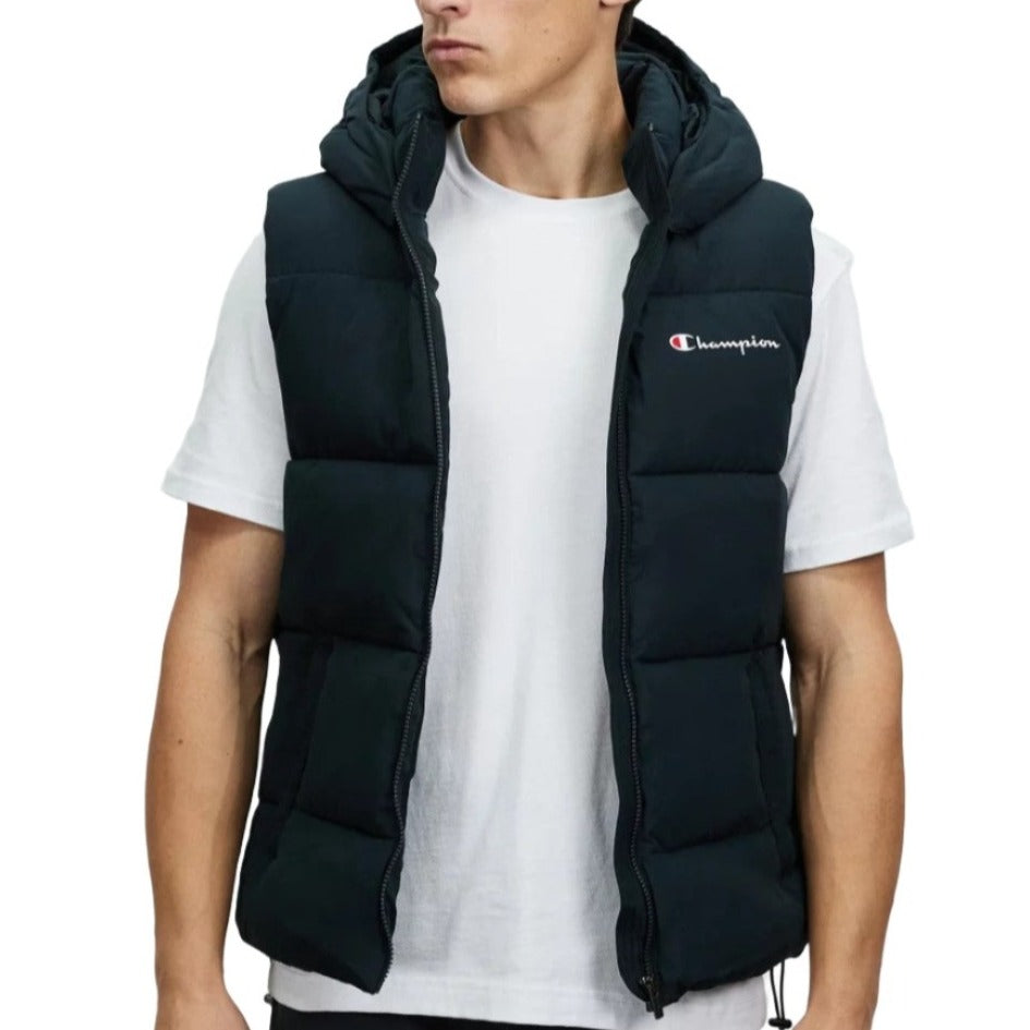 Champion Mens Rochester Athletic Puffer Vest - Black